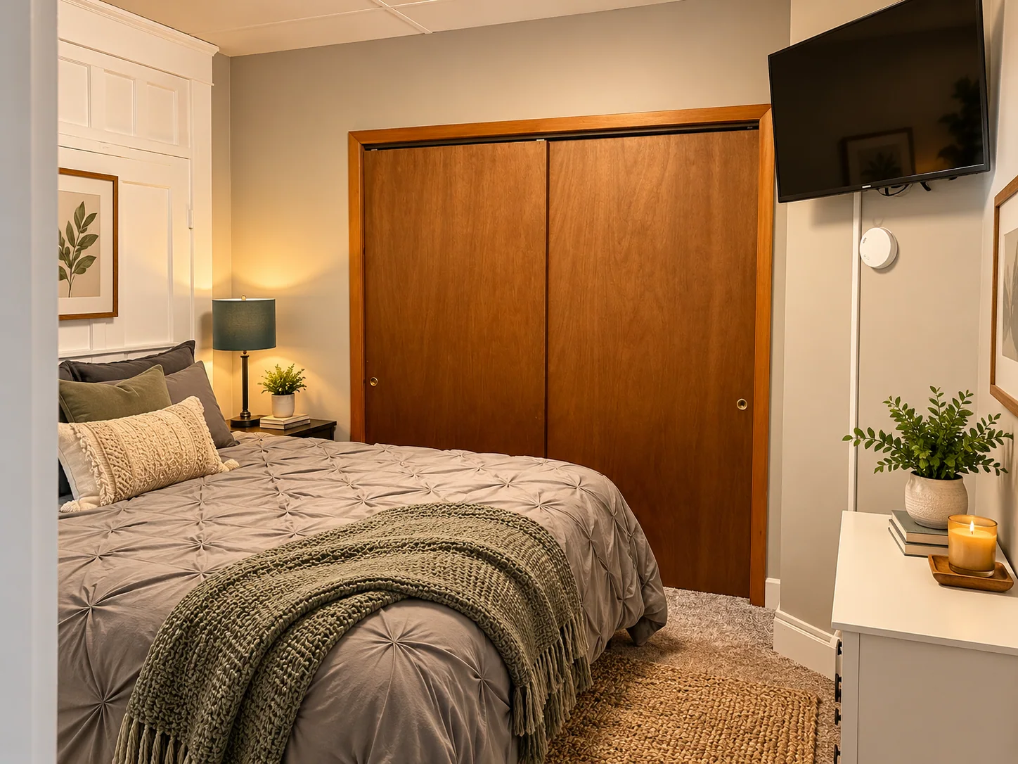 The Good Life private bedroom, digital styling
